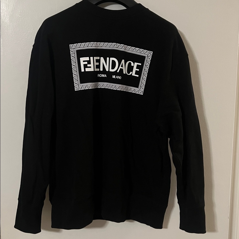 Fendace Fendi x Versace Black Crewneck sweatshirt sweater capsule size XS